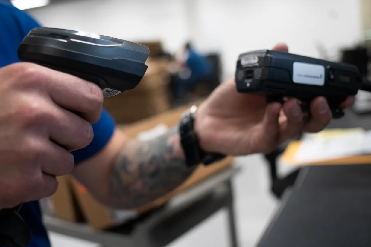 Man Scanning Radio BearCom Rentals